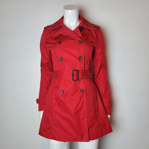 Banana Republic Red Trench Coat - Picture 4 of 14
